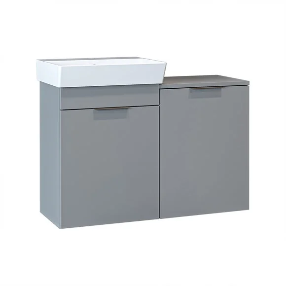Dubai 2 Door Vanity Unit with Laundry Basket – image 6