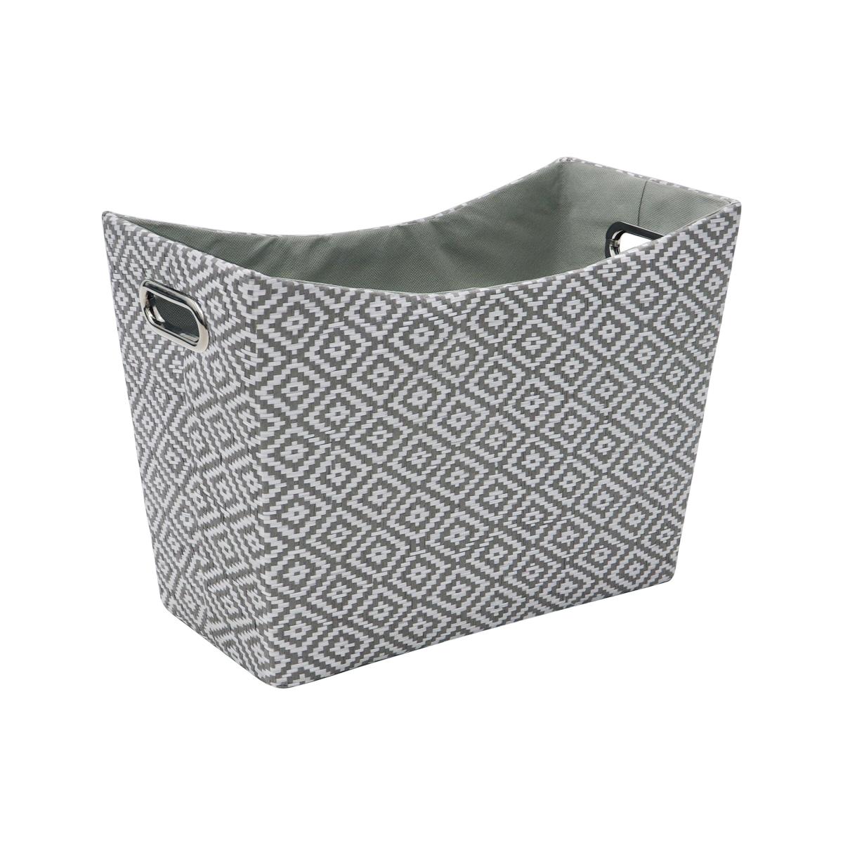 JVL Argyle Magazine Holder White and Grey – image 2