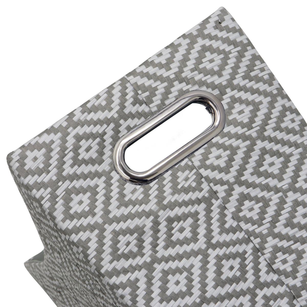 JVL Argyle Magazine Holder White and Grey – image 4