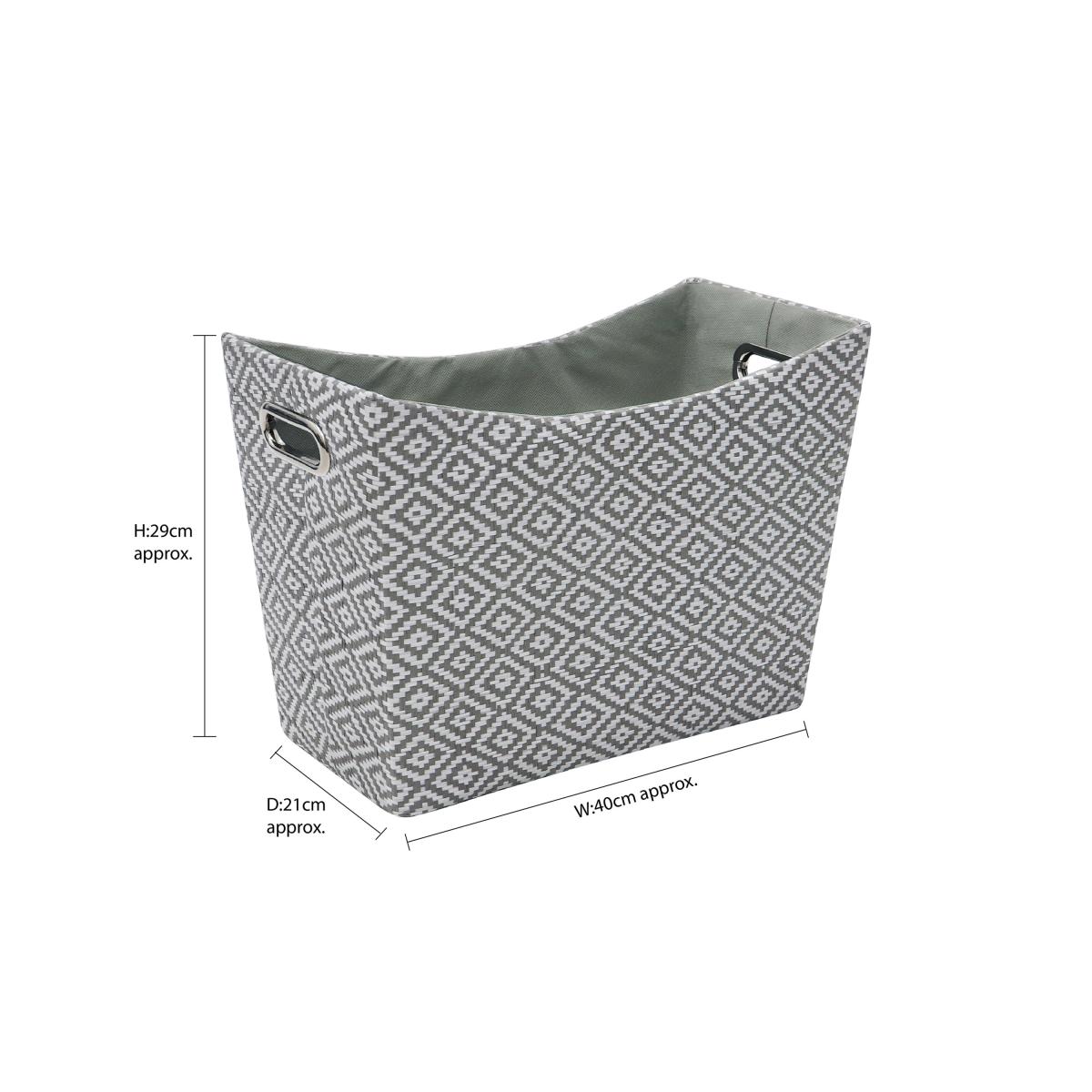 JVL Argyle Magazine Holder White and Grey – image 7
