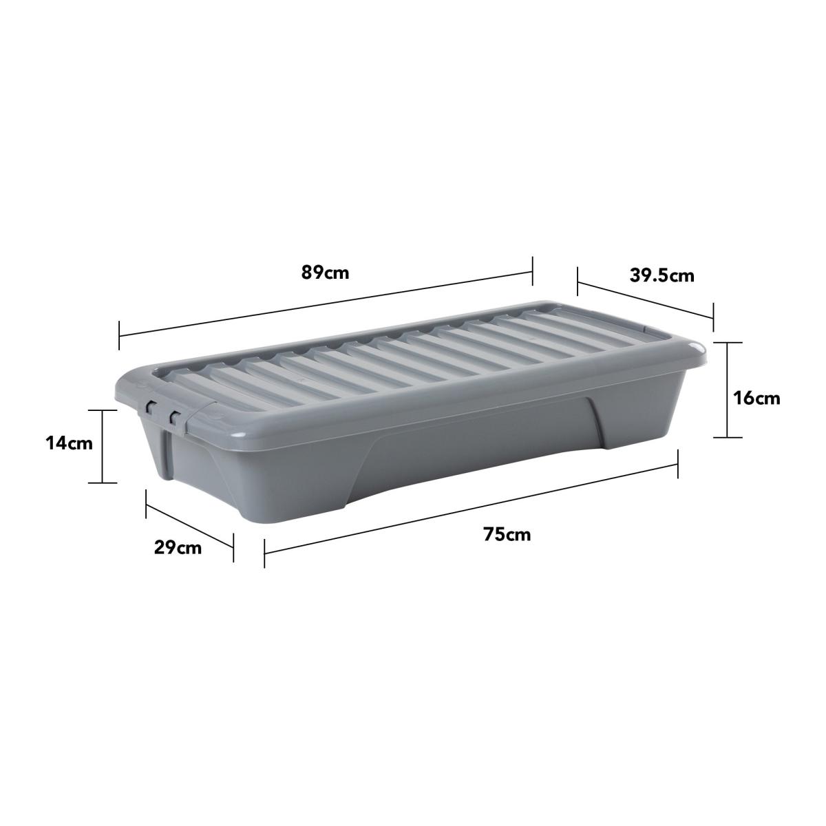 Wham Home Upcycle Set of 5 35l Grey Boxs With Lids Grey – image 6