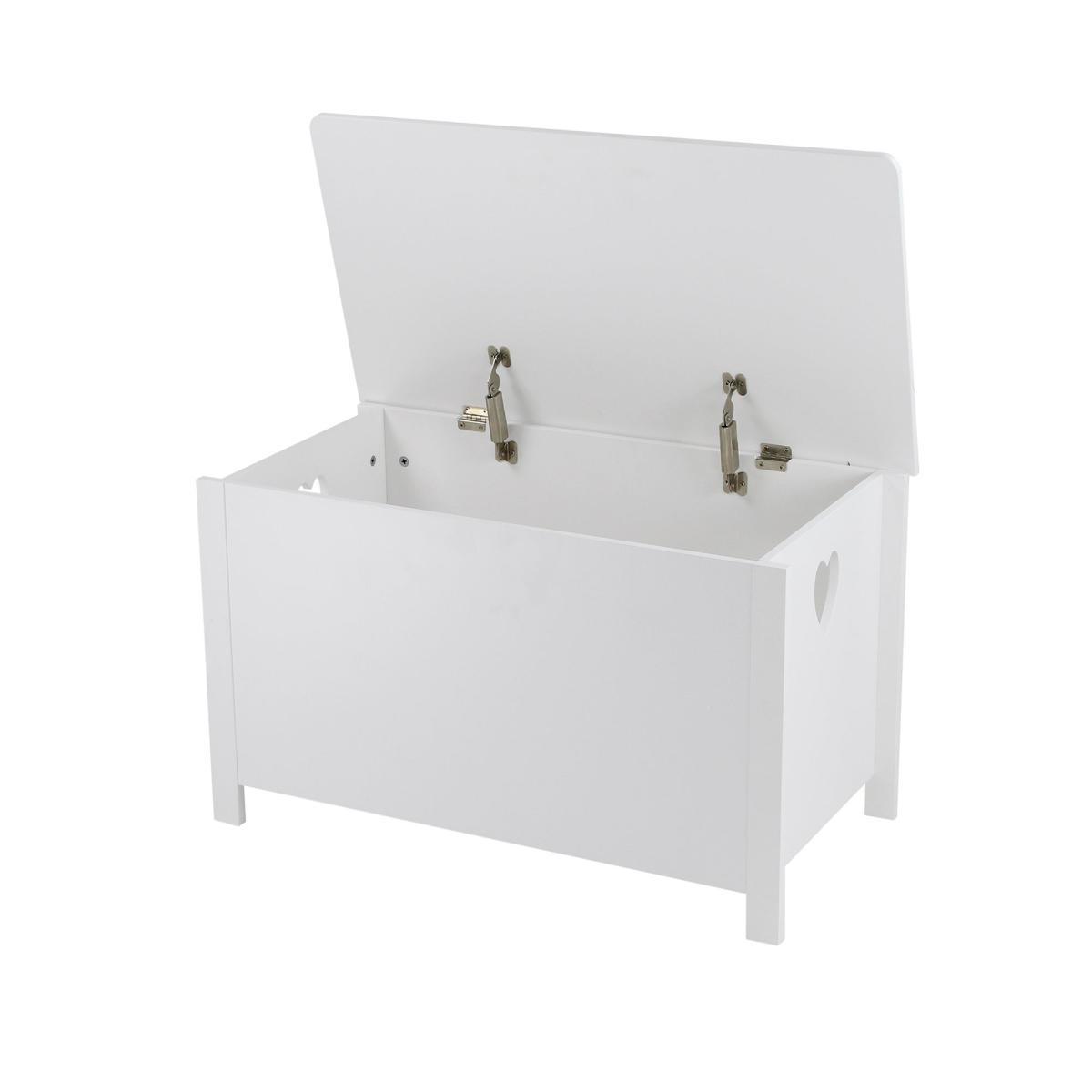 White Heart Cut Out Storage Box White – image 4