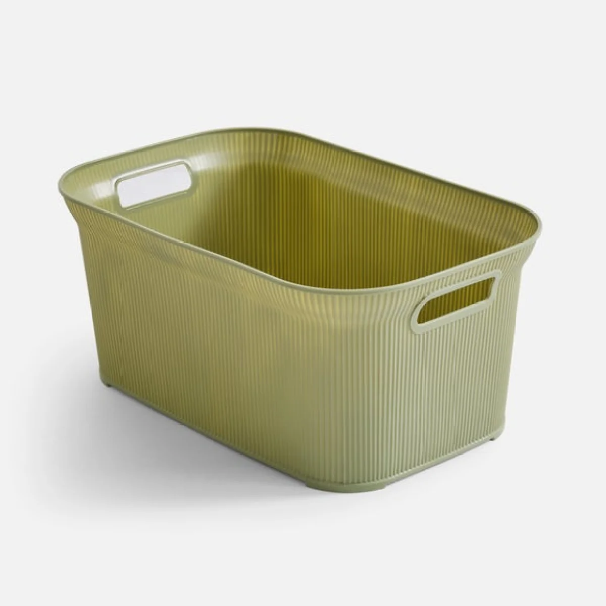 Ribbed Plastic Laundry Basket – image 2