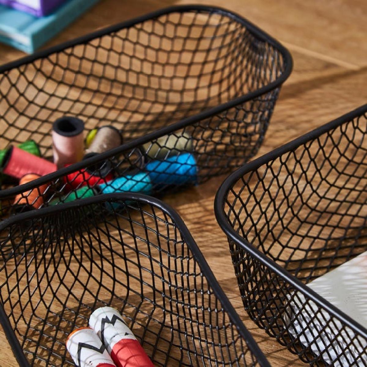 Set of 3 Wire Storage Baskets – image 2