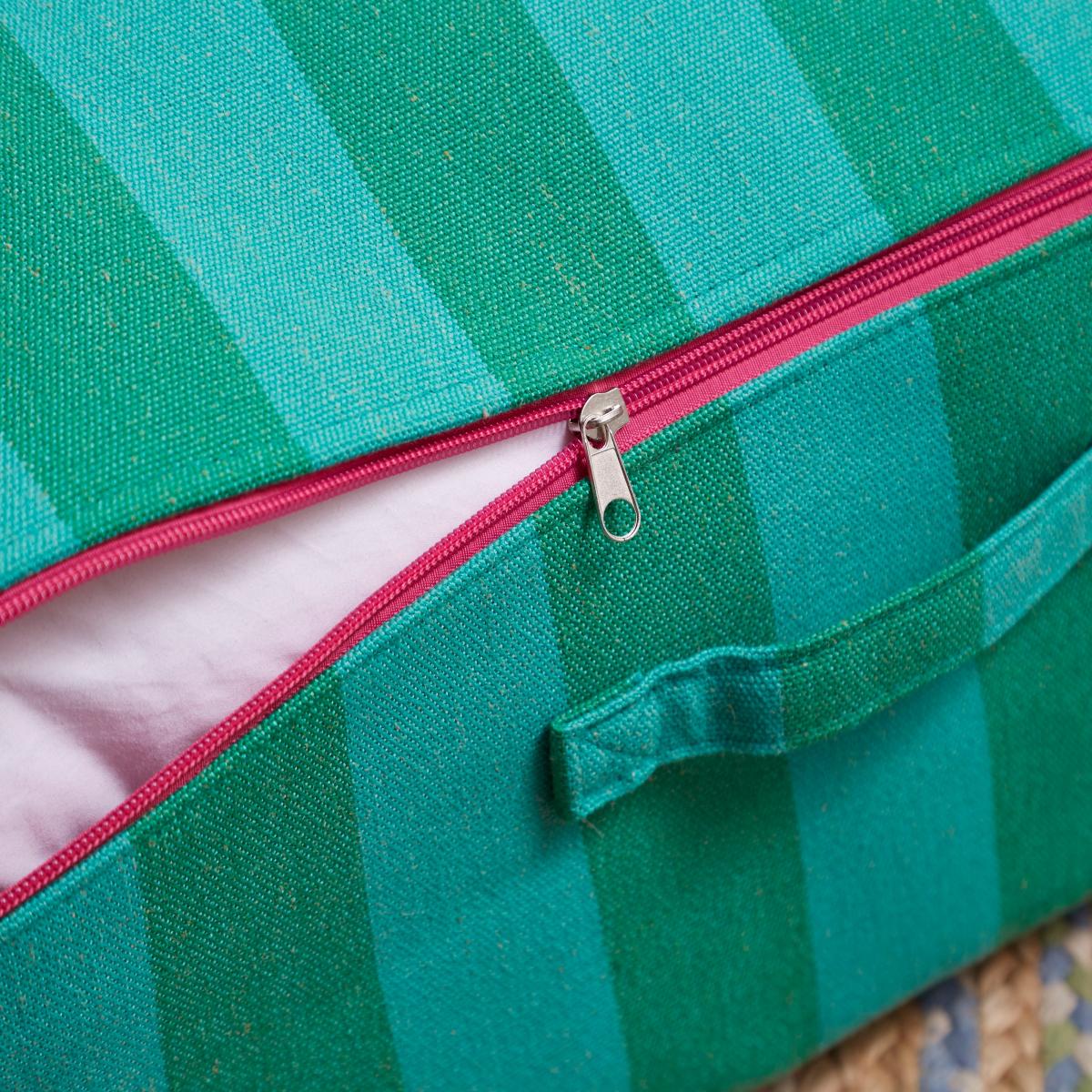 Elements Sutton Woven Stripe Underbed Storage Bag Green – image 3