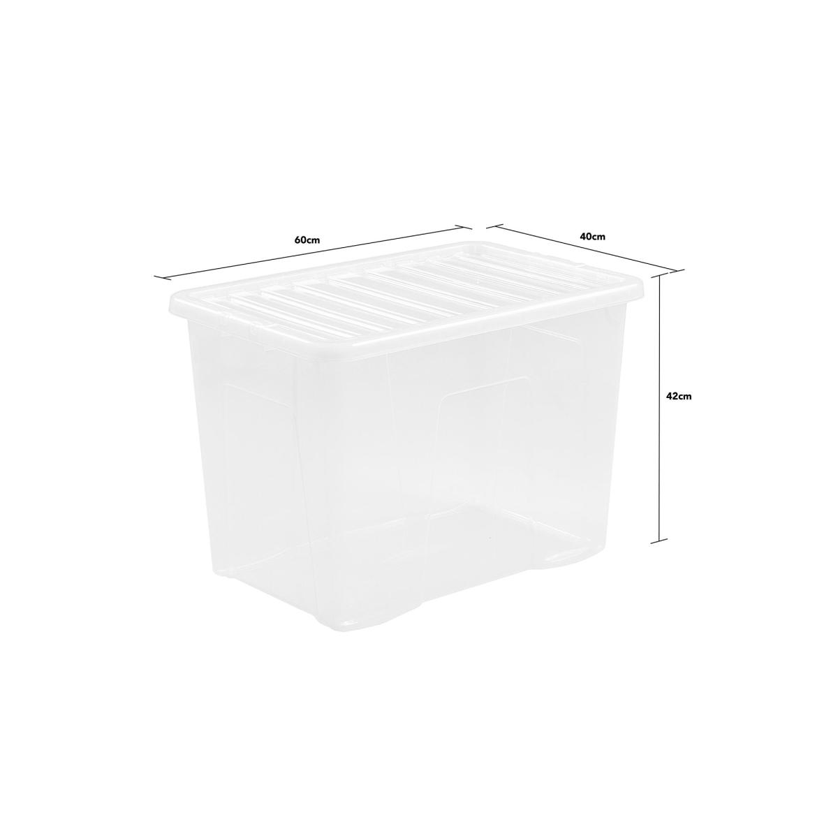 Crystal 80 Litre Box & Lid Clear – image 3