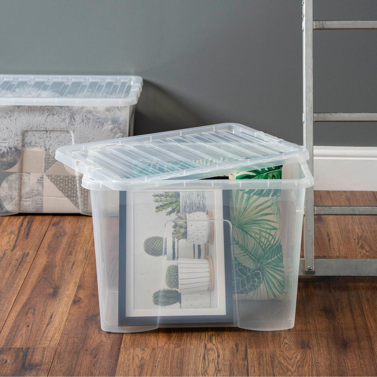 Crystal 80 Litre Box & Lid Clear – image 1