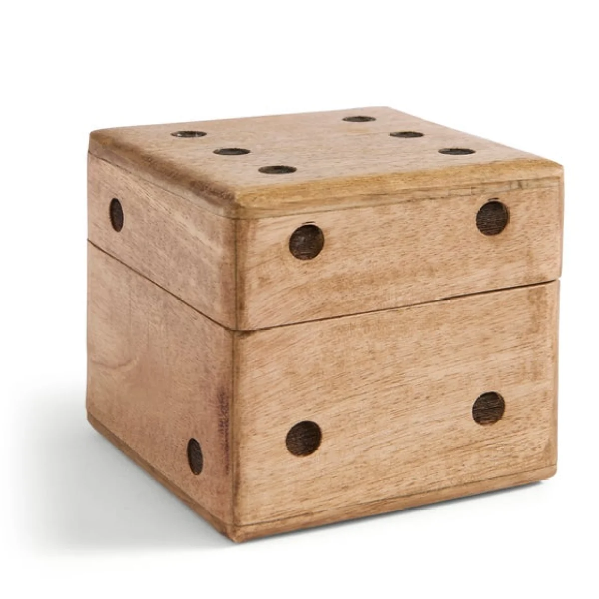 Set of 5 Wooden Dice in Storage Box – image 3