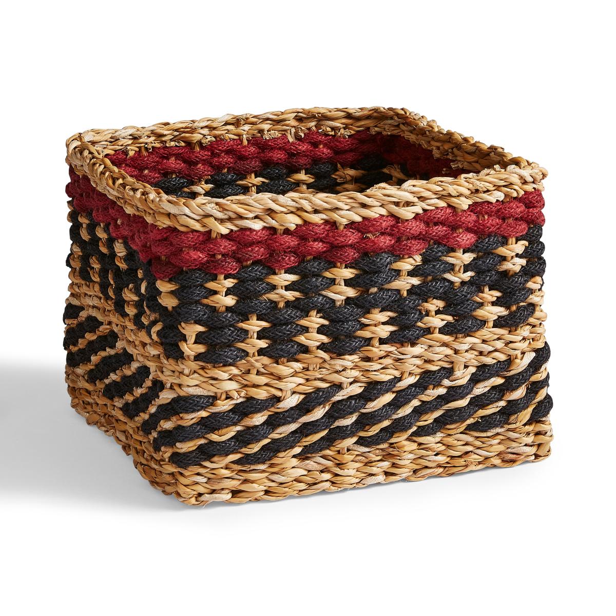 Seagrass Square Storage Basket Red Red – image 3