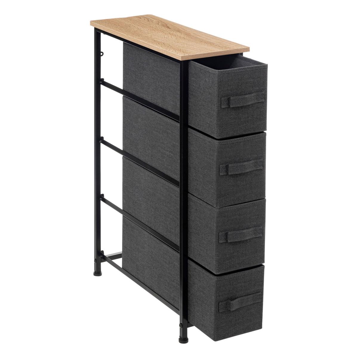 Tissa Grey Narrow 4 Drawer Storage Unit – image 2