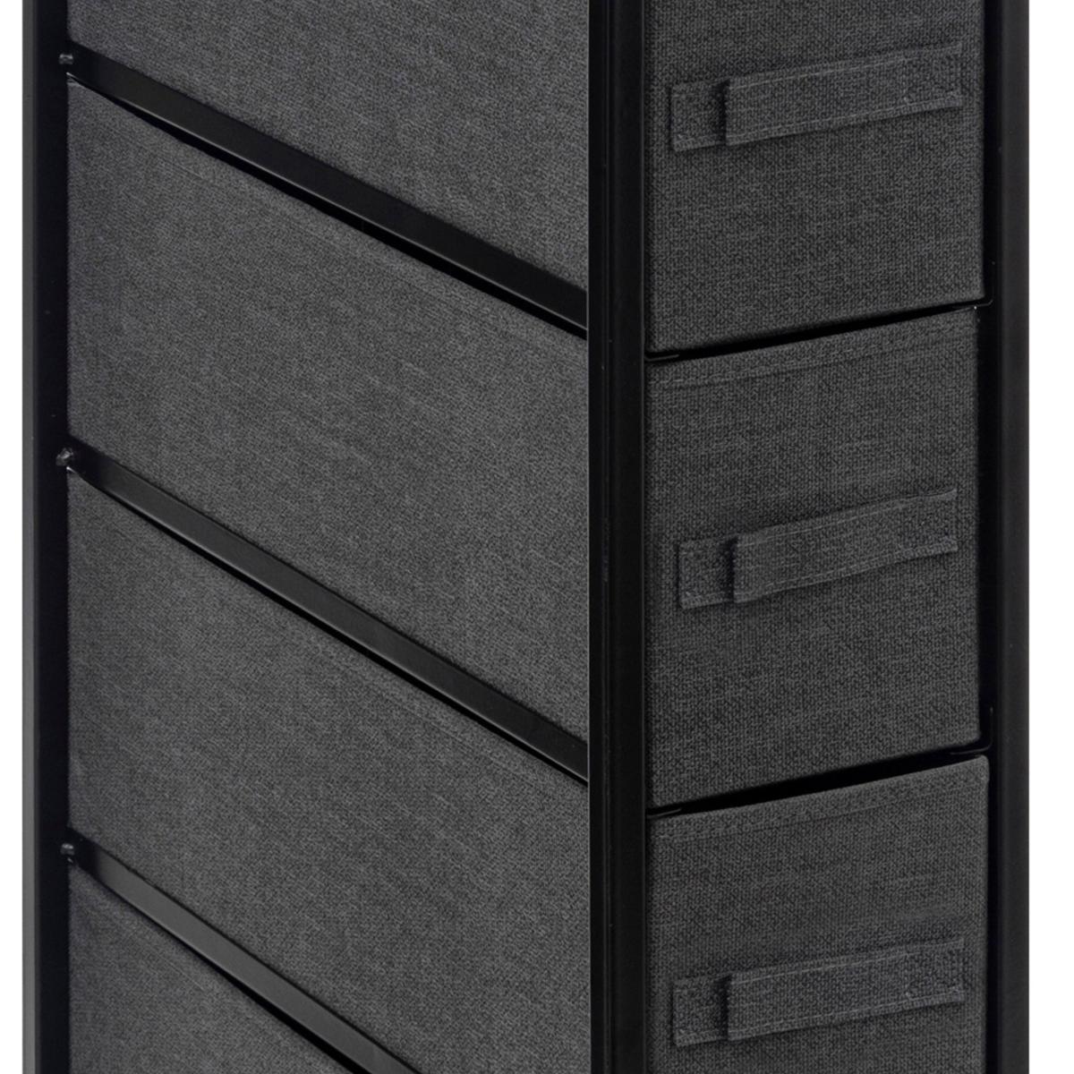 Tissa Grey Narrow 4 Drawer Storage Unit – image 5