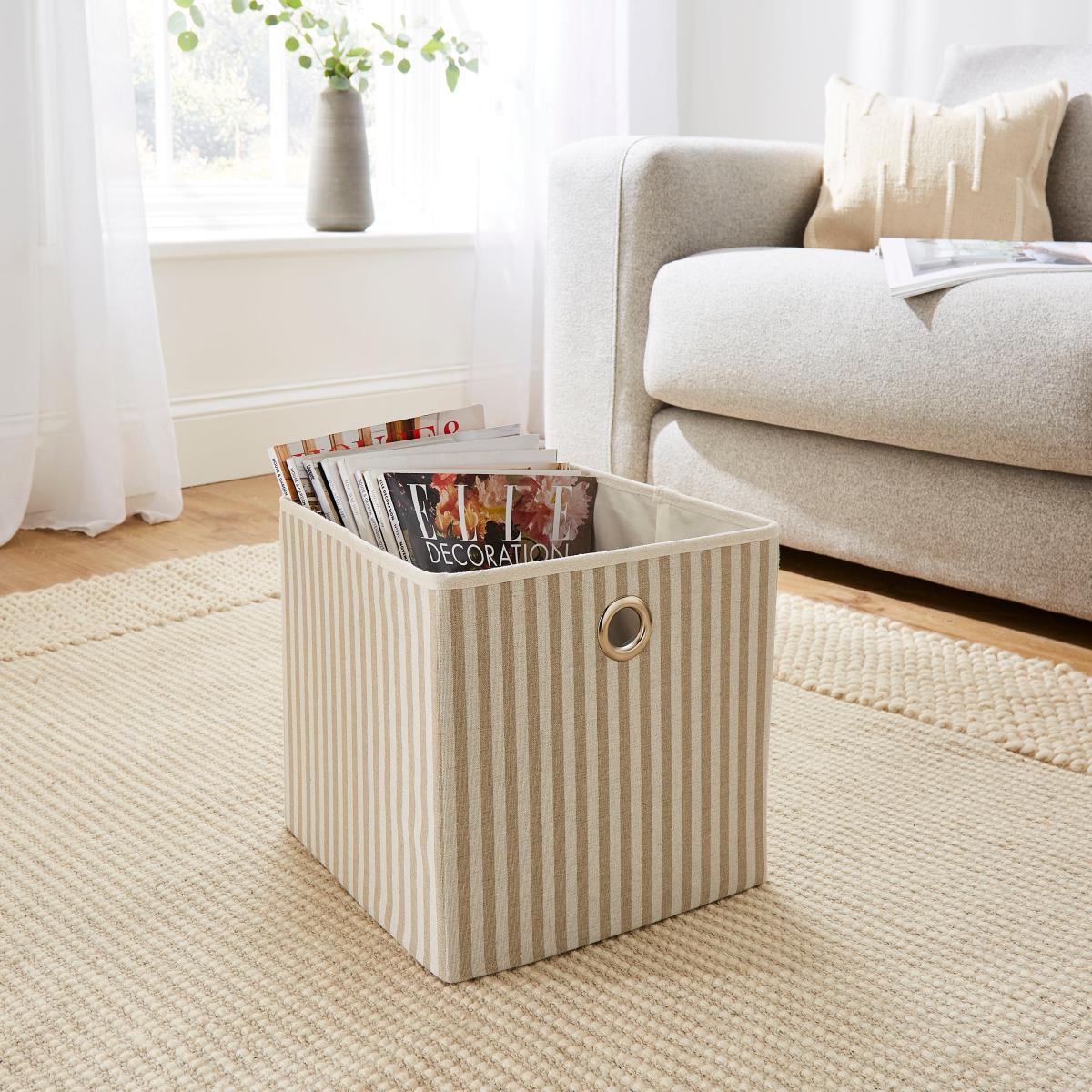Striped Foldable Storage Box Mushroom – image 2