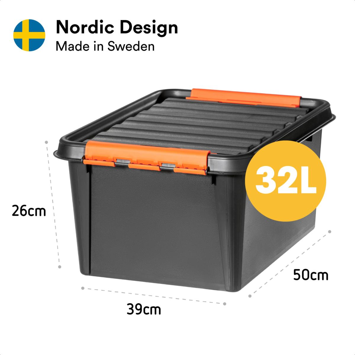 SmartStore Pro Box 32L, Black & Orange Black – image 3