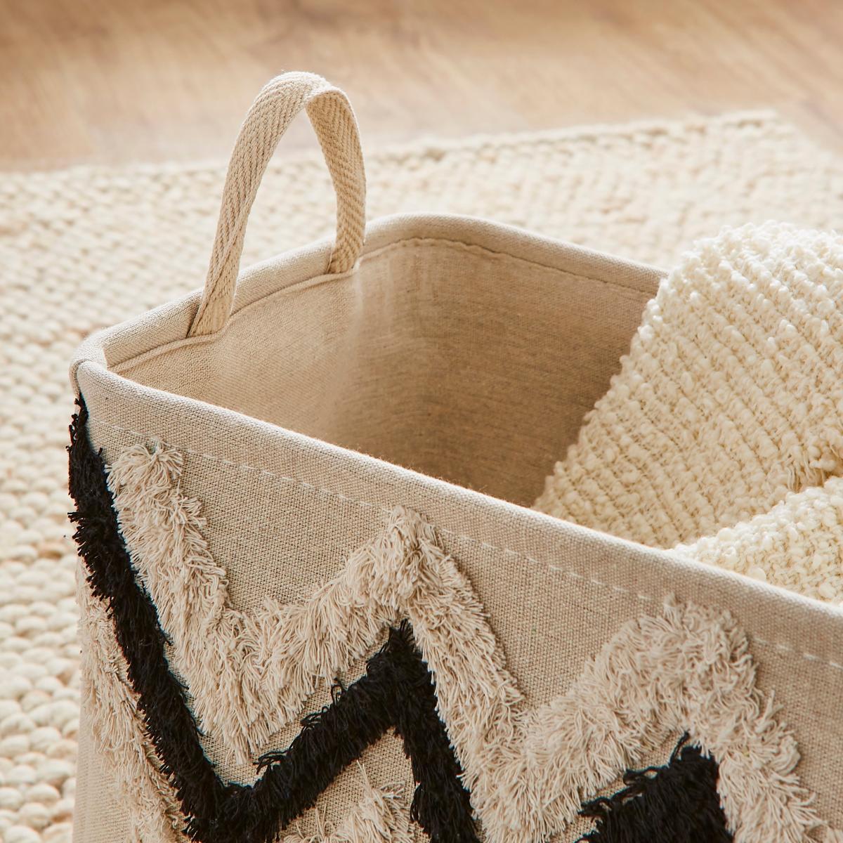 Set of 2 Berber Storage Baskets Cream – image 2