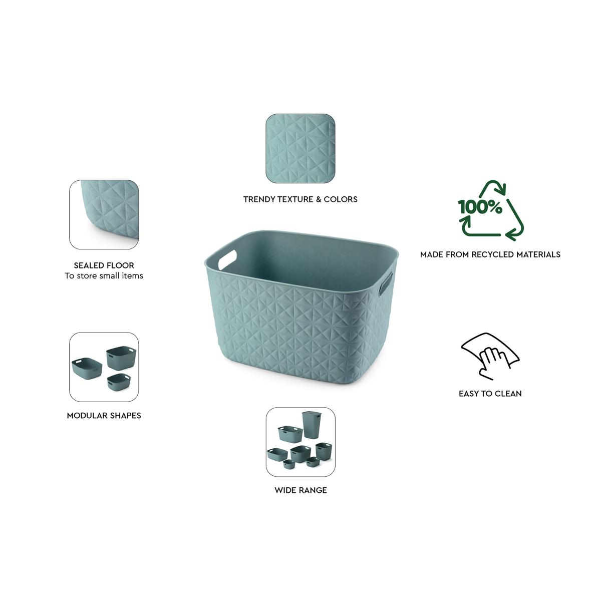 Curver Softex 19l Storage Basket Teal (Blue) – image 7