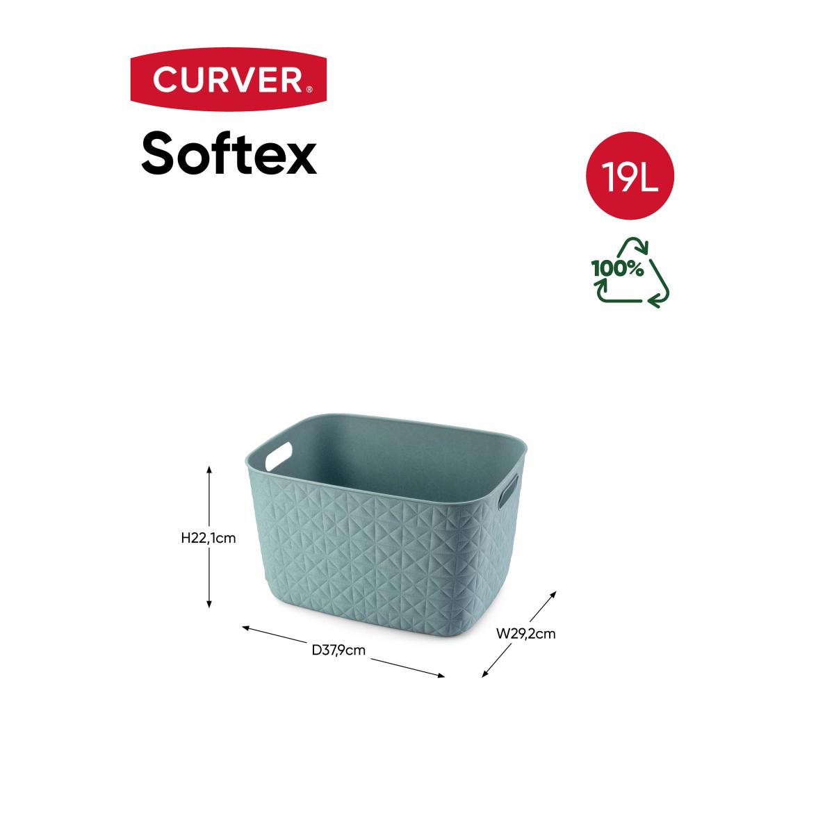 Curver Softex 19l Storage Basket Teal (Blue) – image 8