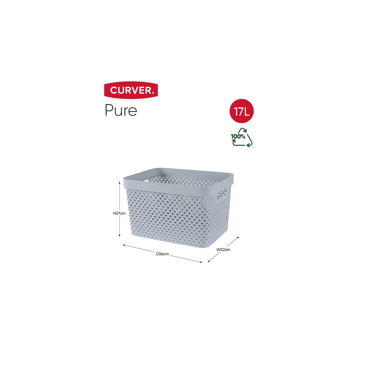 Curver Pure 17L Storage Basket Blue – image 8