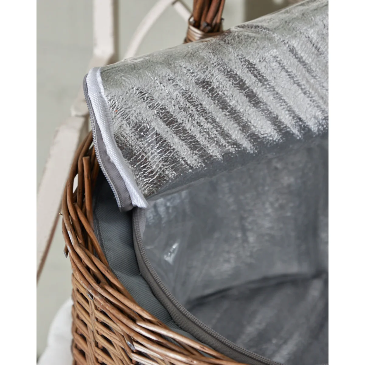 Grey Picnic Cooler Basket – image 2