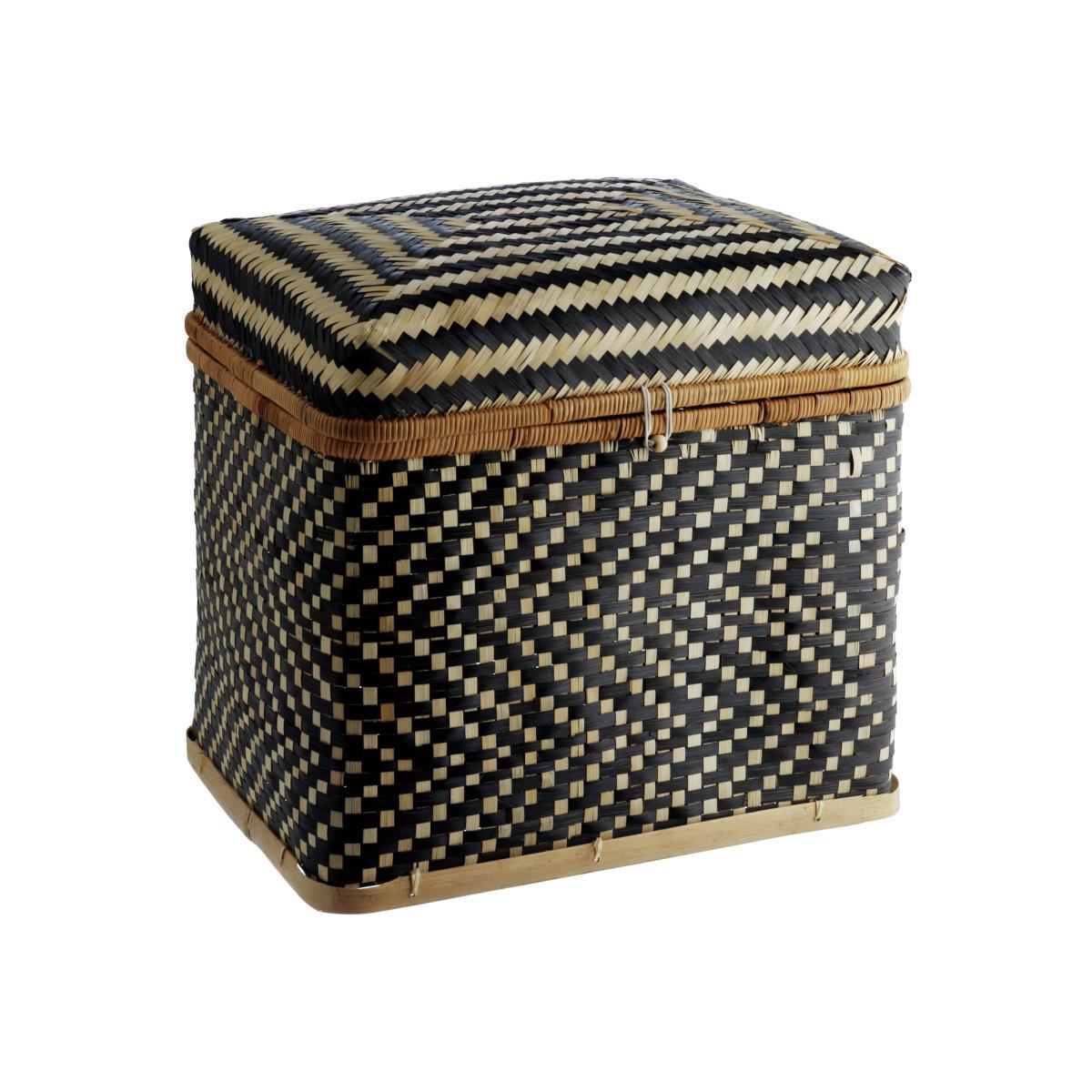 Habitat Idaho Black Large Bamboo Weave Trunk