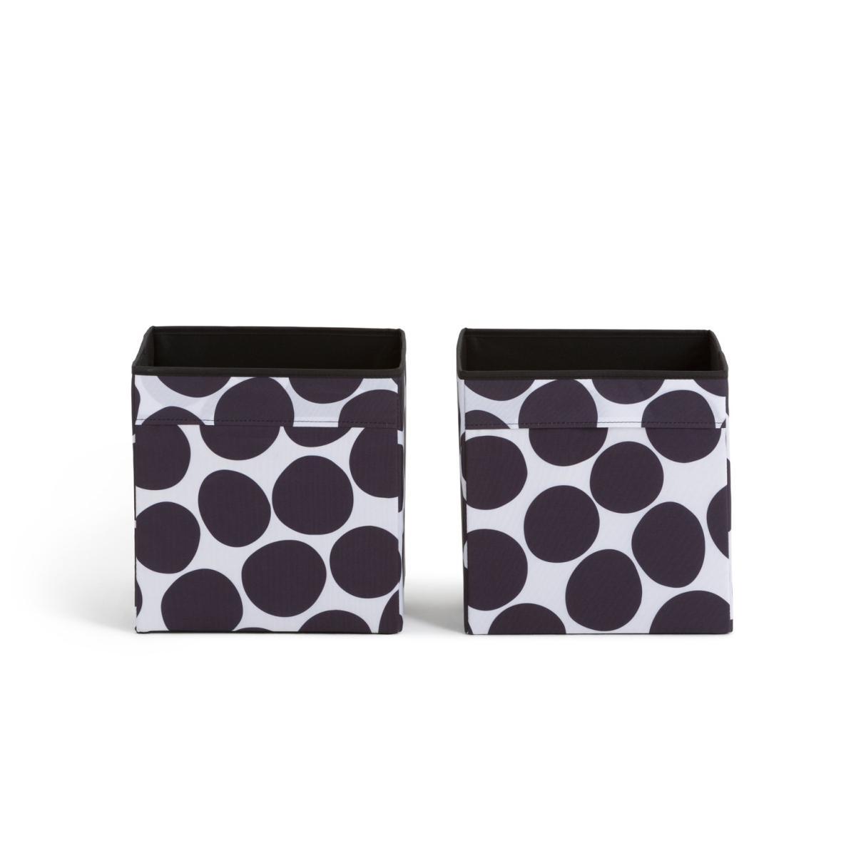 Habitat Sicilia Set of 2 Canvas Boxes - Black & White – image 2