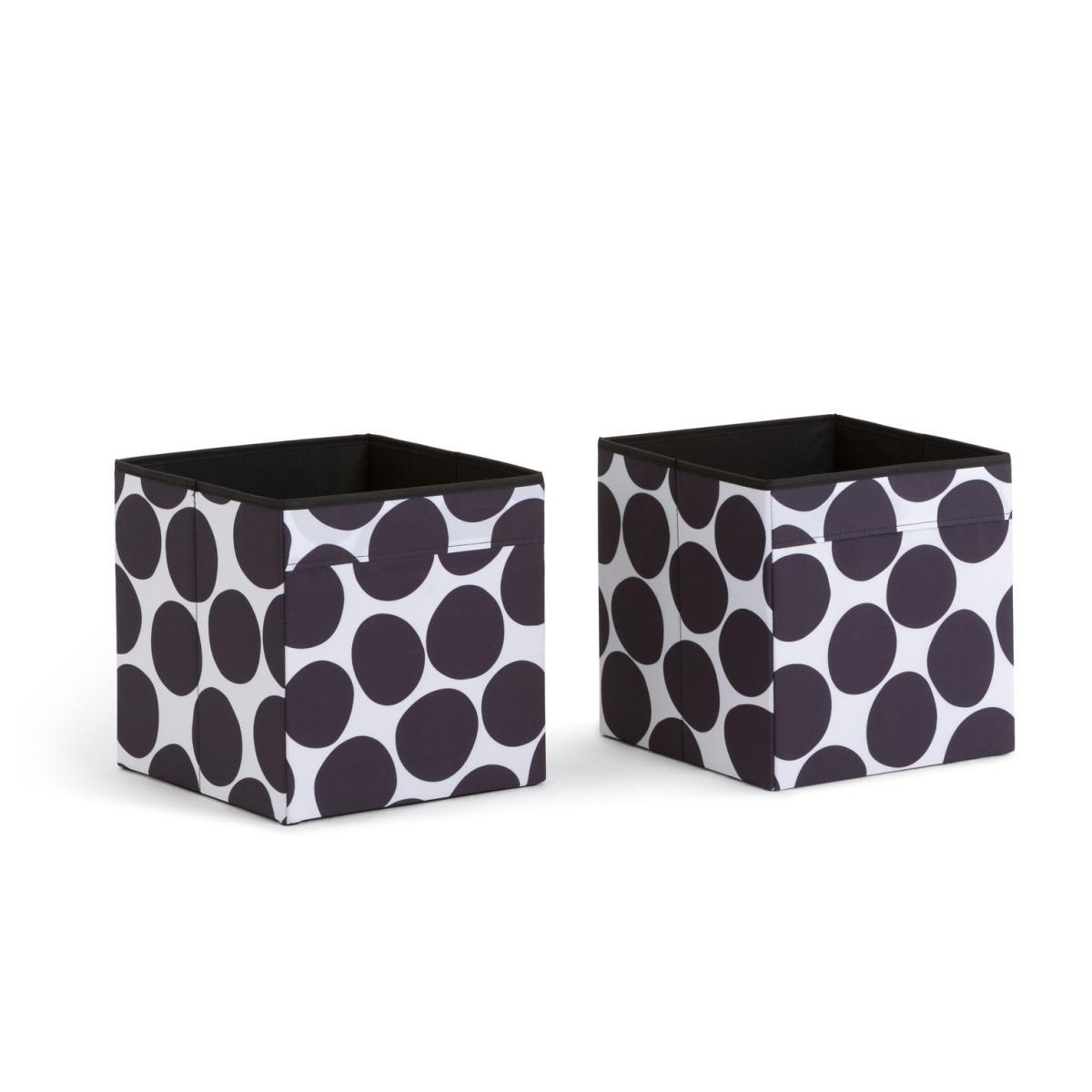 Habitat Sicilia Set of 2 Canvas Boxes - Black & White – image 3