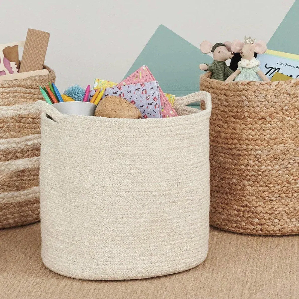Great Little Trading Company Rope Storage Basket - Ivory – image 7
