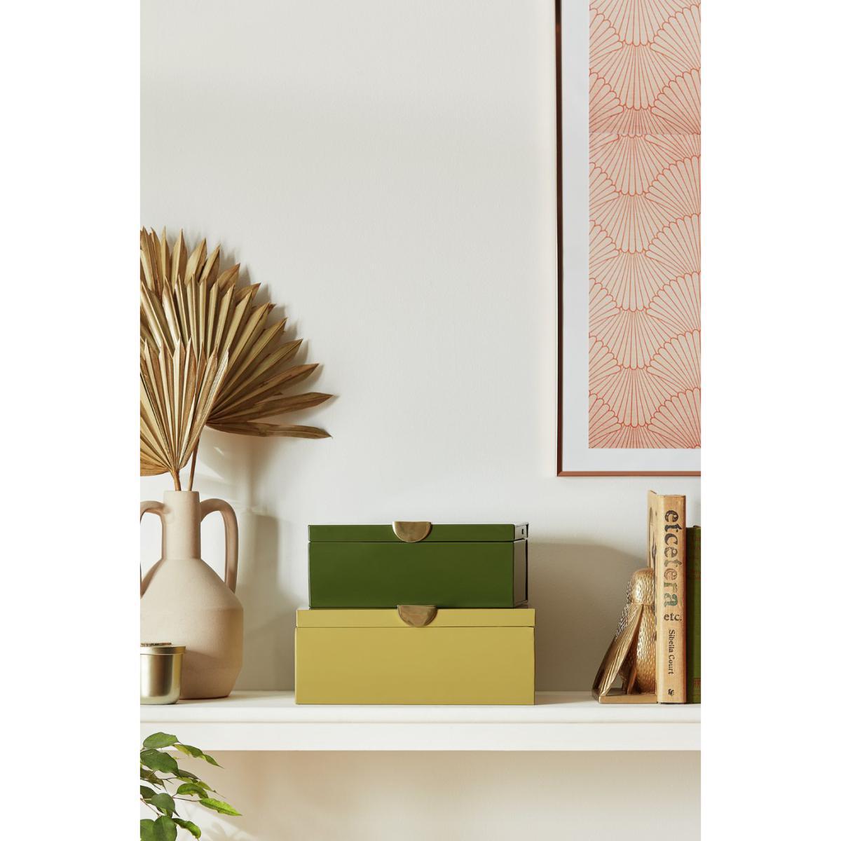 Habitat Metal Storage Boxes - Green & Gold – image 2