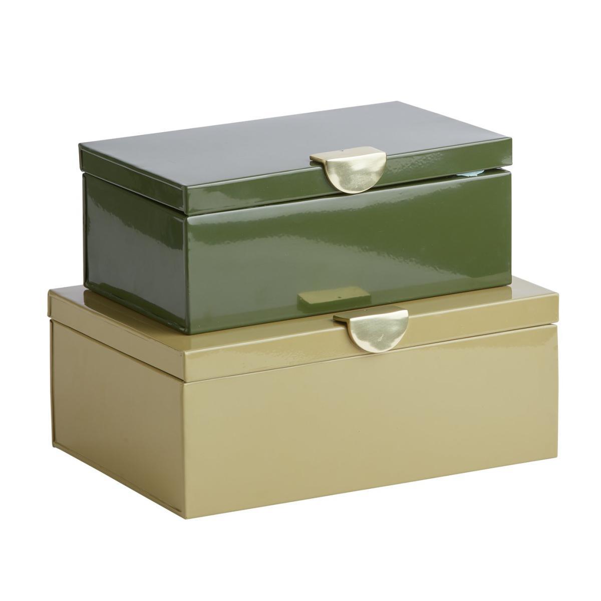 Habitat Metal Storage Boxes - Green & Gold – image 4