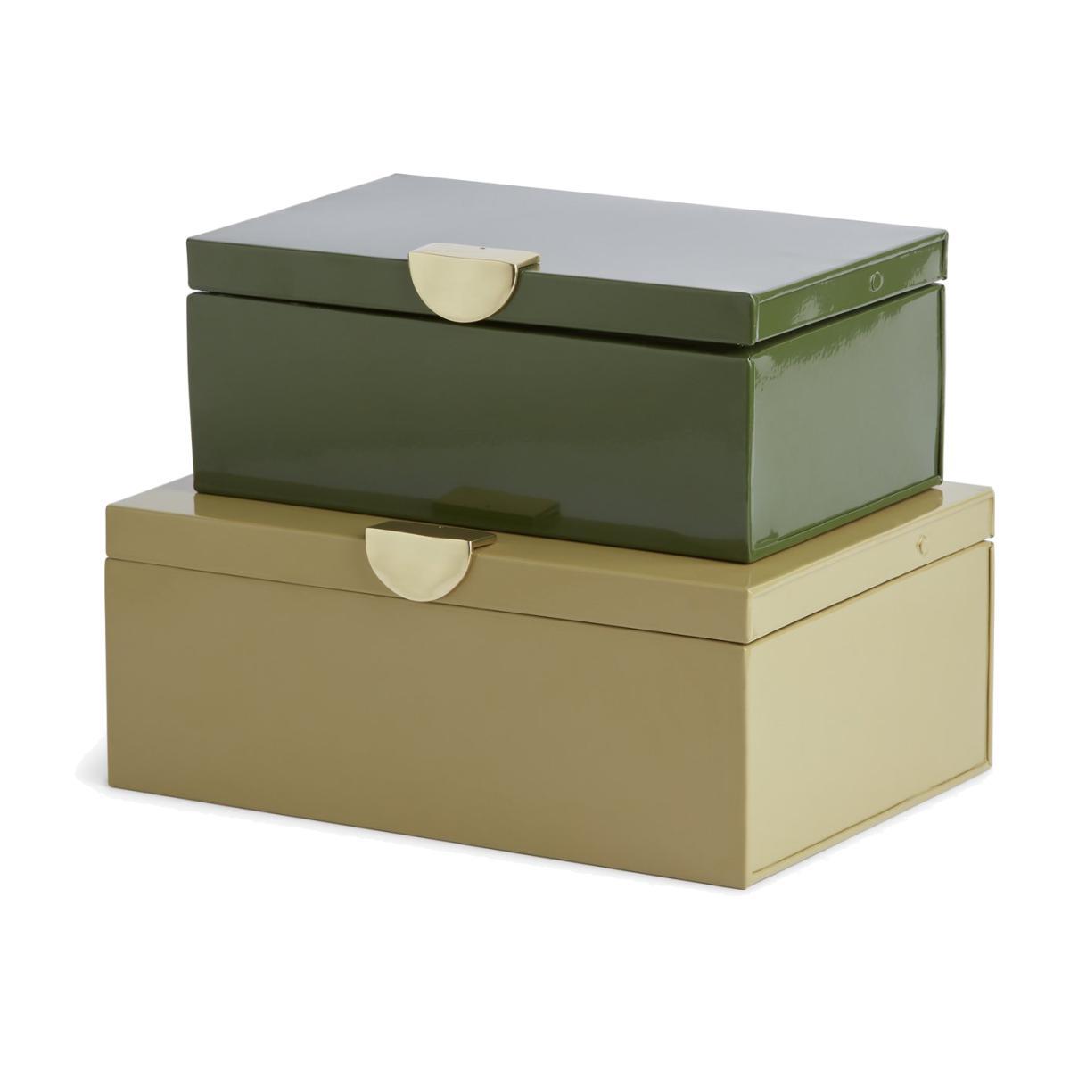 Habitat Metal Storage Boxes - Green & Gold – image 1