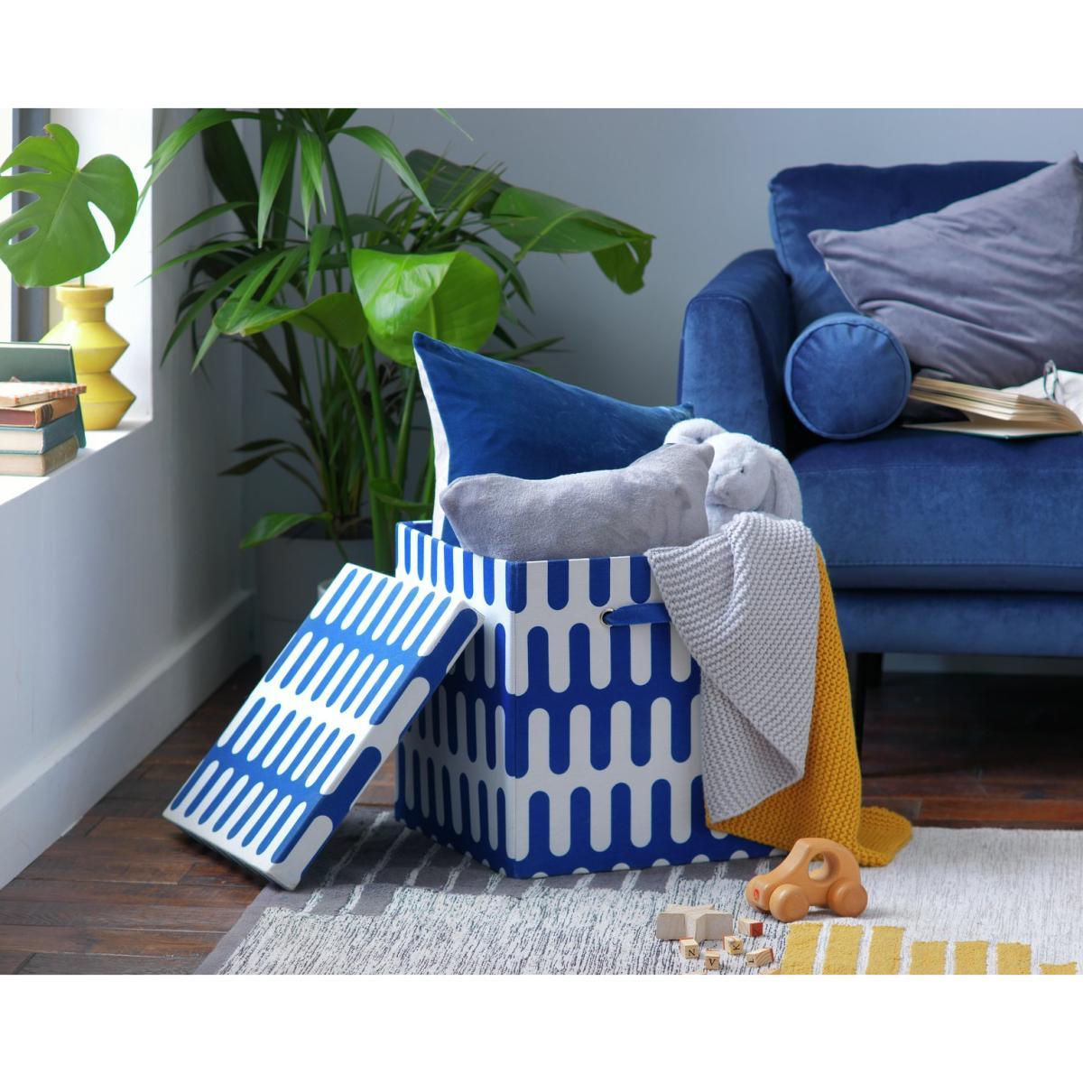 Habitat 40cm Blue Wave Storage Box with Lid – image 2