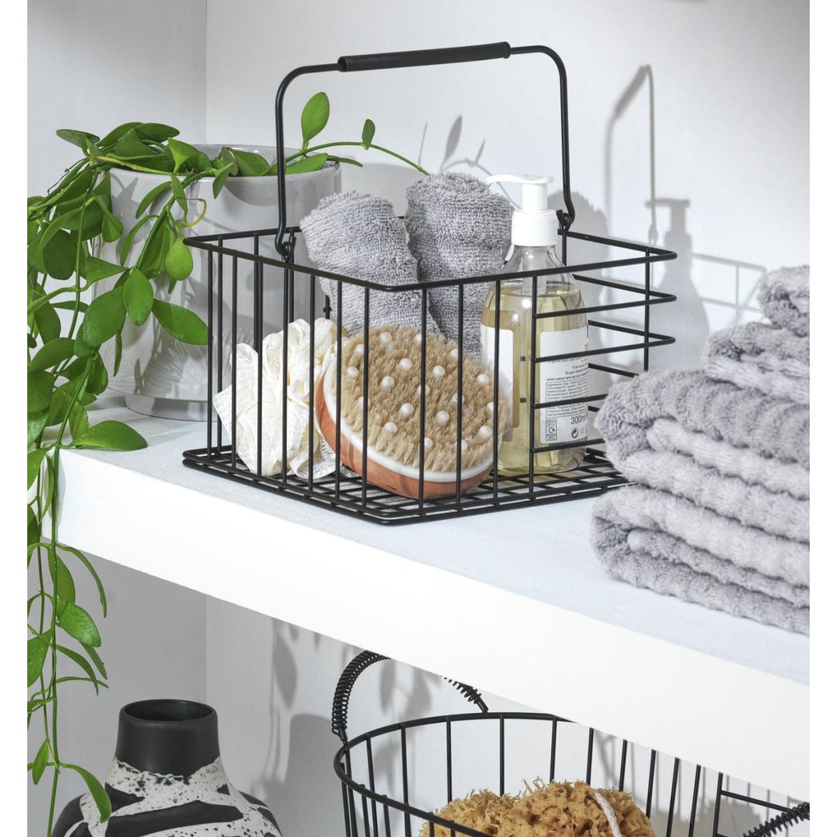 Habitat Wire Square Storage Basket - Matt Black – image 2