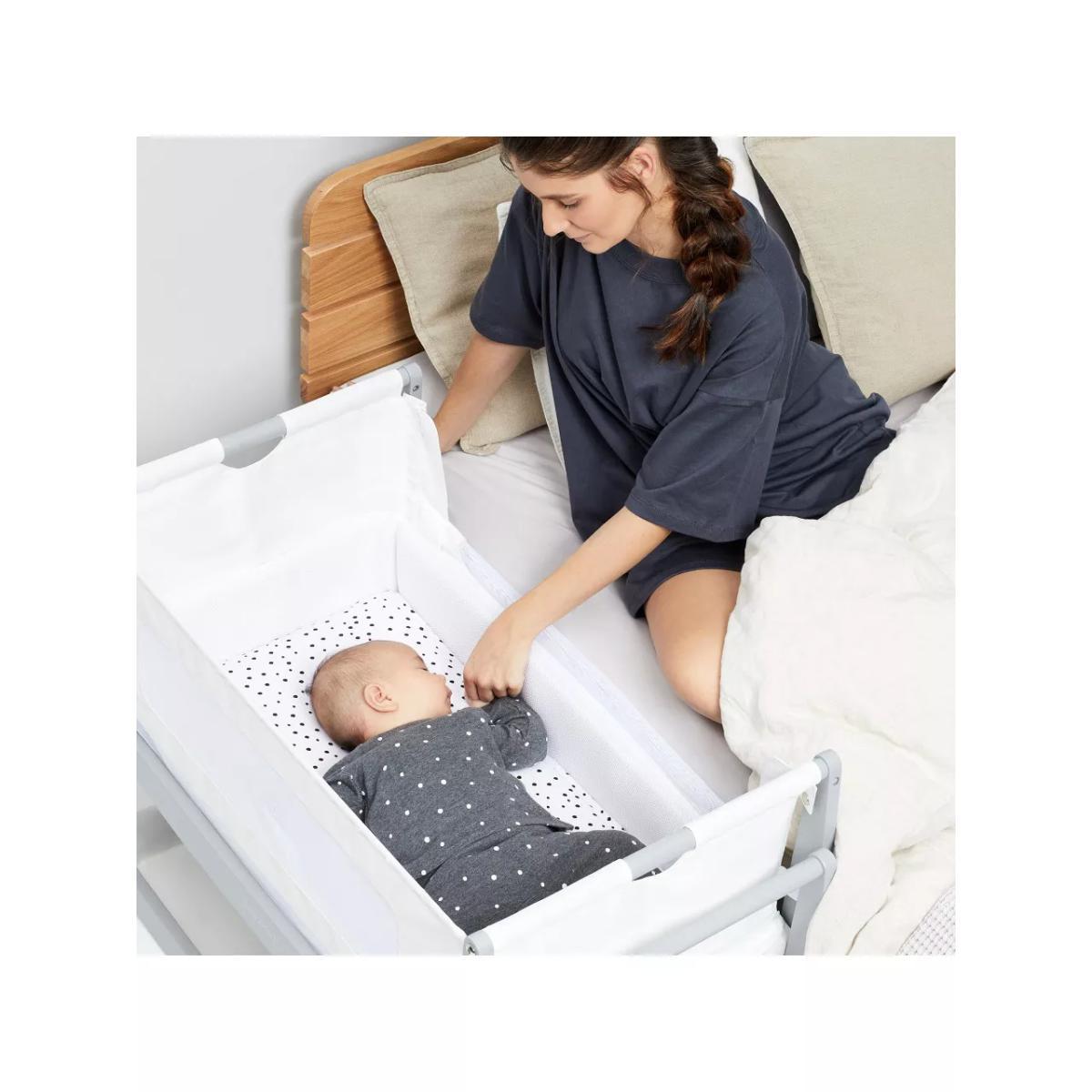 Snüz SnüzPod 4 Bedside Crib, Dove Grey – image 2