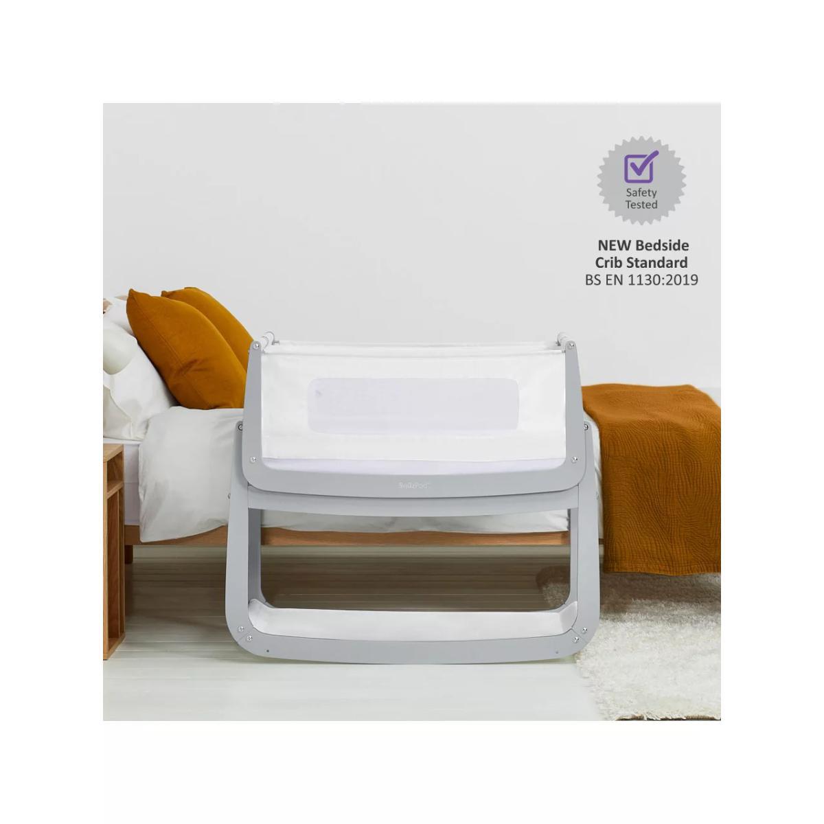 Snüz SnüzPod 4 Bedside Crib, Dove Grey – image 4