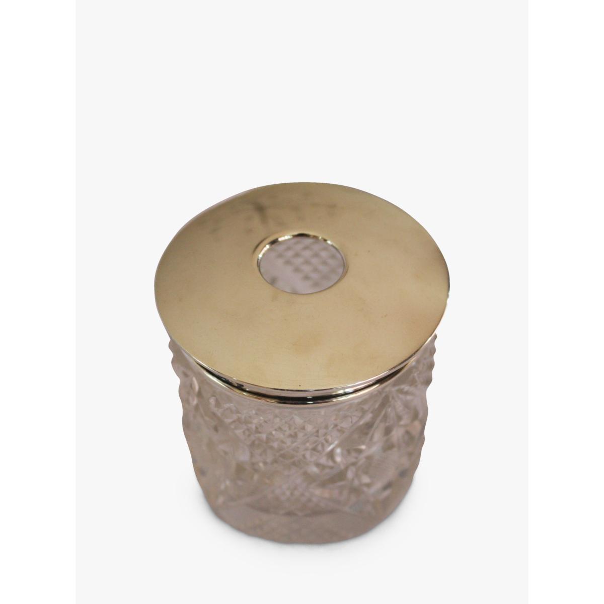 VF Jewellery Second Hand Silver Top Hair Tidy Jar, Dated London 1920 – image 5
