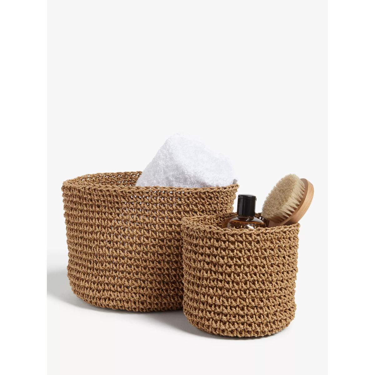 John Lewis & Partners Fusion Paper Rope Baskets, Set of 2 – image 2