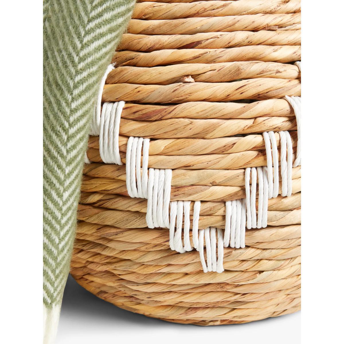 John Lewis & Partners Water Hyacinth & White Weave Basket – image 3