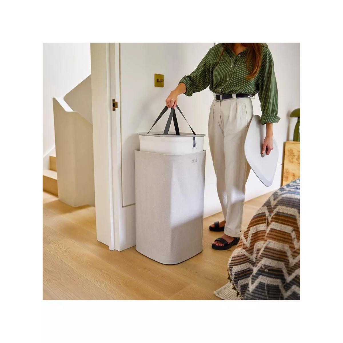 Joseph Joseph Tota Single Laundry Basket, 60L, Ecru – image 5