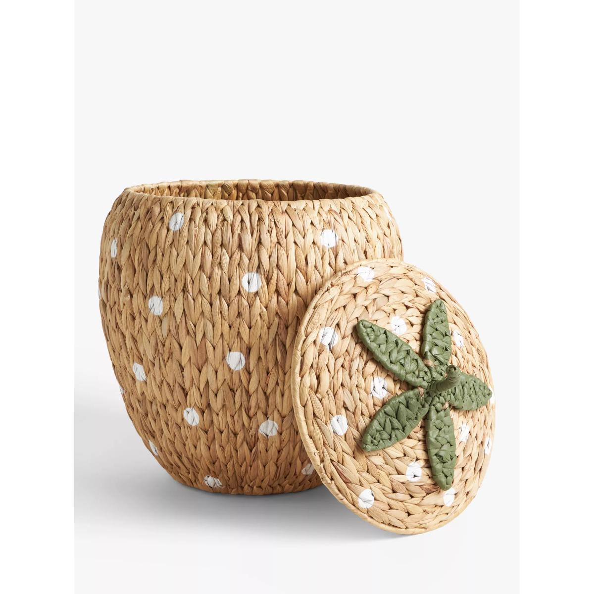 John Lewis Strawberry Water Hyacinth Storage Basket, Natural – image 2