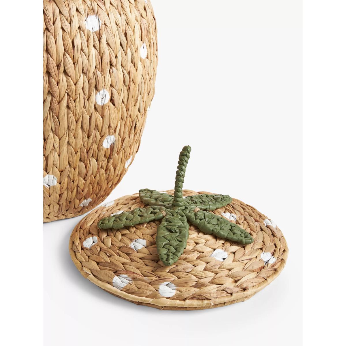 John Lewis Strawberry Water Hyacinth Storage Basket, Natural – image 3