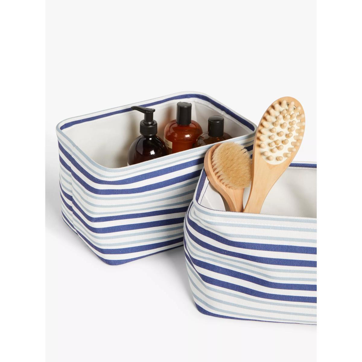 ANYDAY John Lewis & Partners Stripe Storage Baskets, Set of 2 – image 2