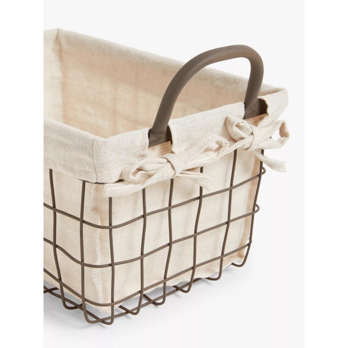 John Lewis Metal Grid Basket with Liner, Small – image 3