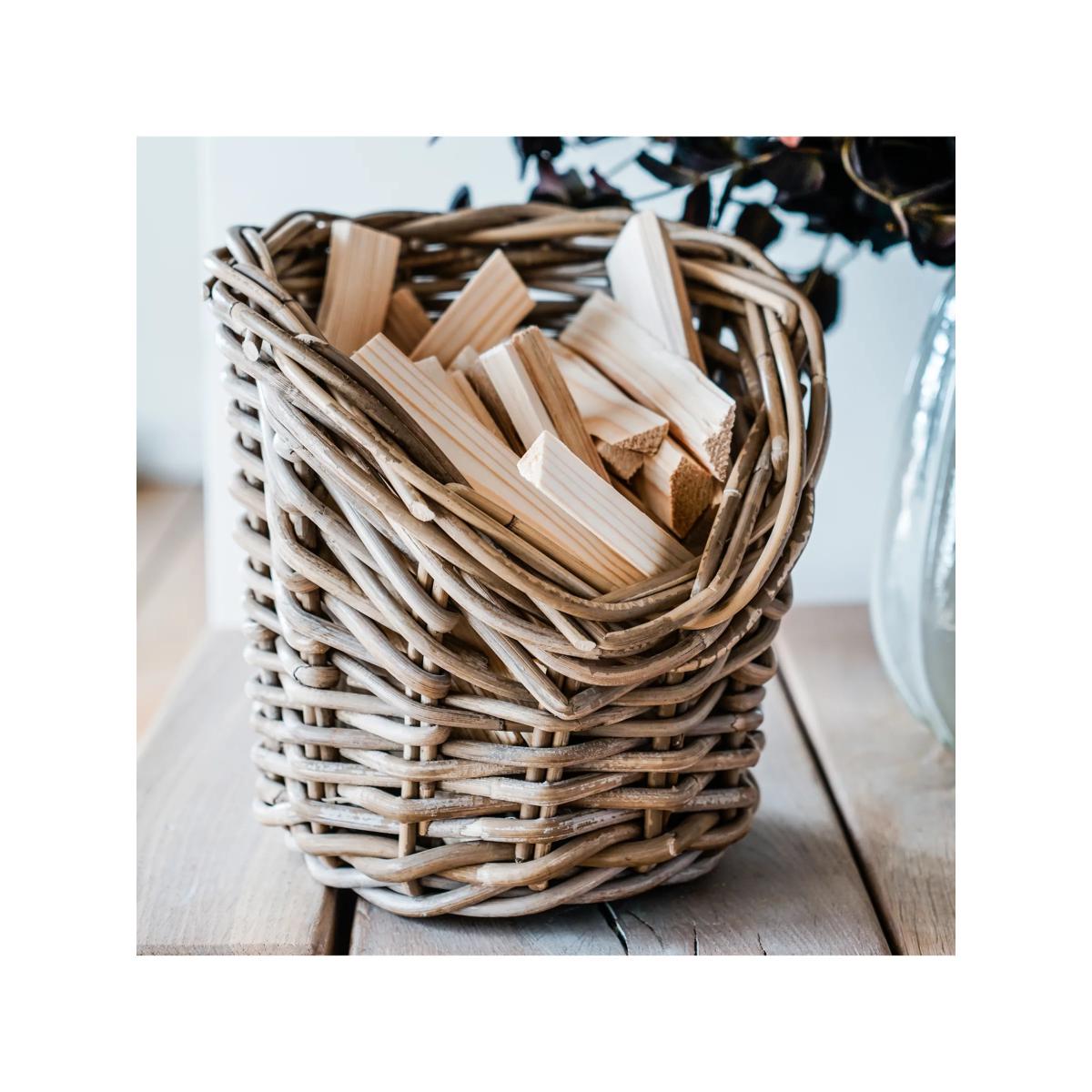 Ivyline Natural Wicker Kindling Basket, 24cm – image 2