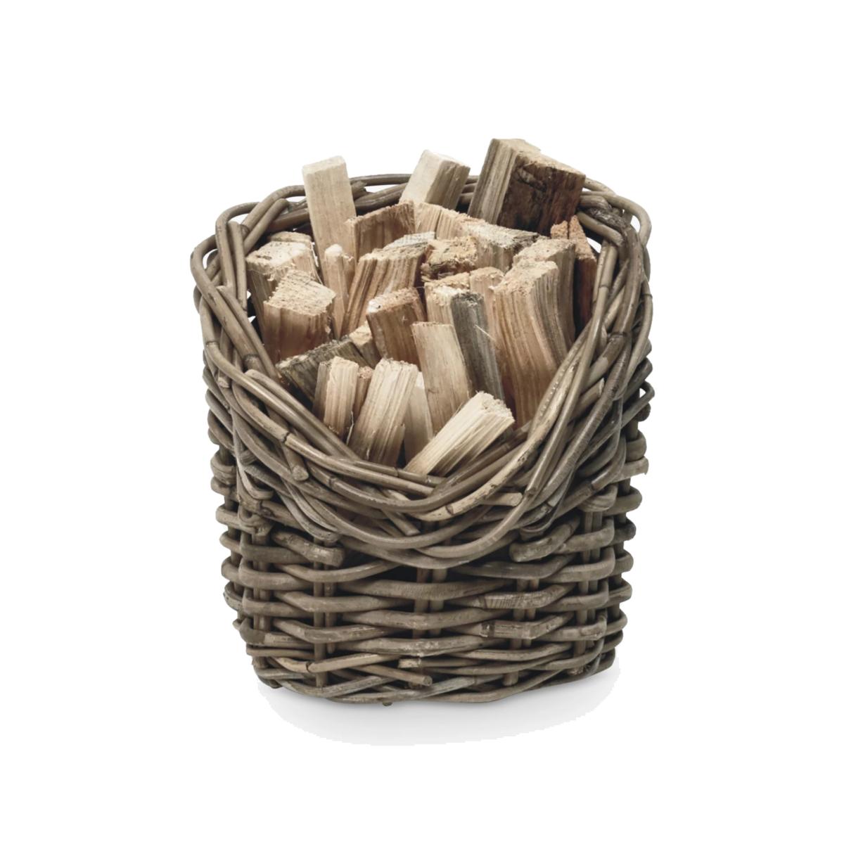 Ivyline Natural Wicker Kindling Basket, 24cm – image 1