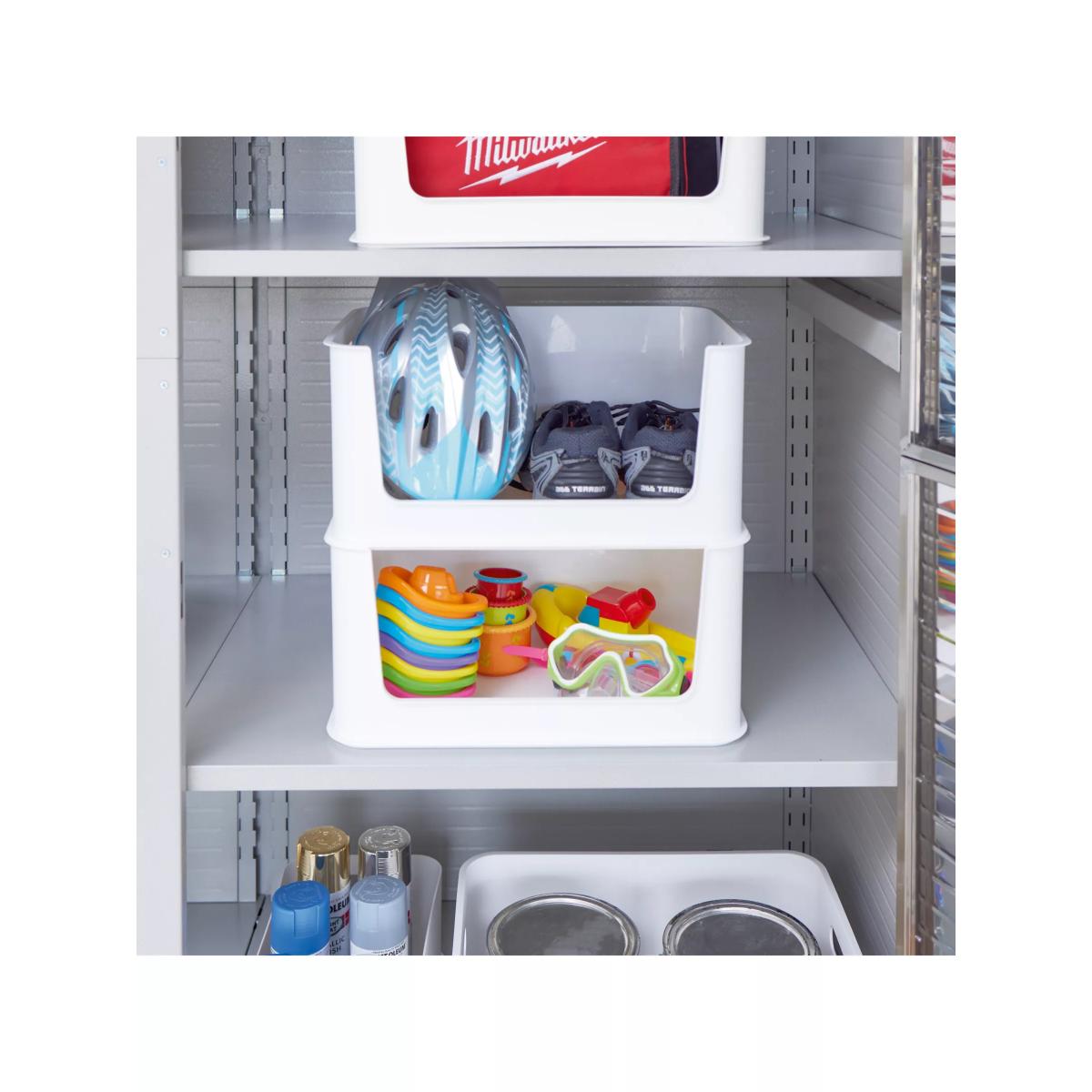 iDesign Eco Collection Recycled Plastic Stacking Open Front Box, Large – image 6