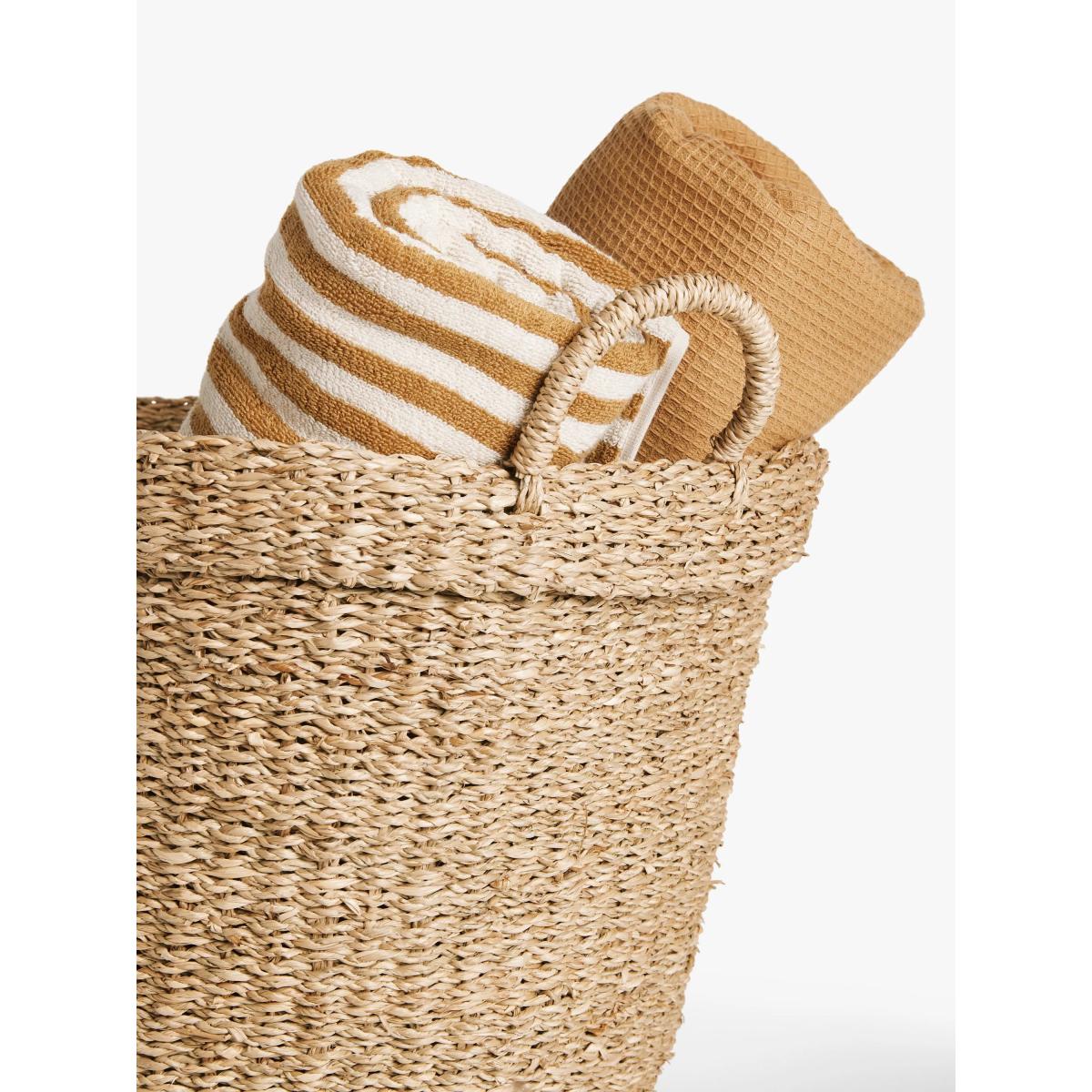 John Lewis Slouchy Oval Seagrass Basket, Natural – image 4