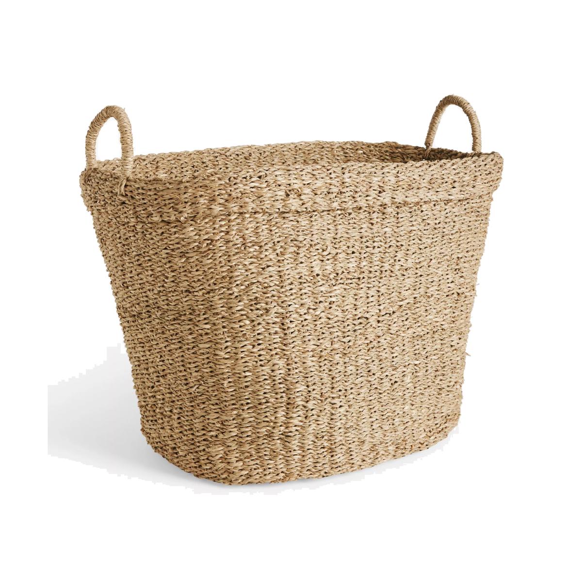 John Lewis Slouchy Oval Seagrass Basket, Natural – image 1