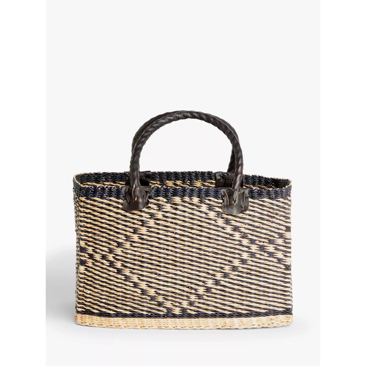 John Lewis & Partners Rectangle Basket, Natural / Black – image 2