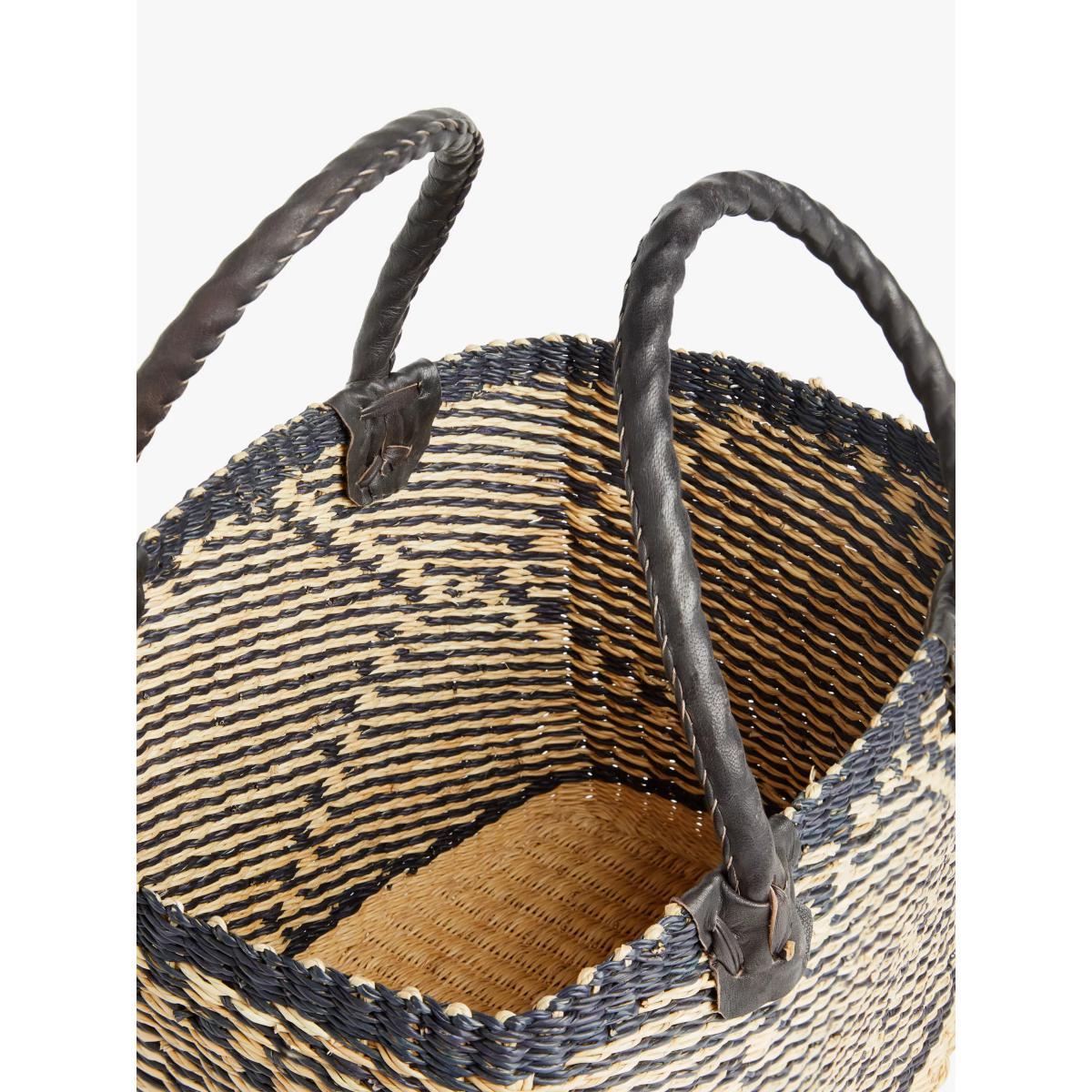 John Lewis & Partners Rectangle Basket, Natural / Black – image 3
