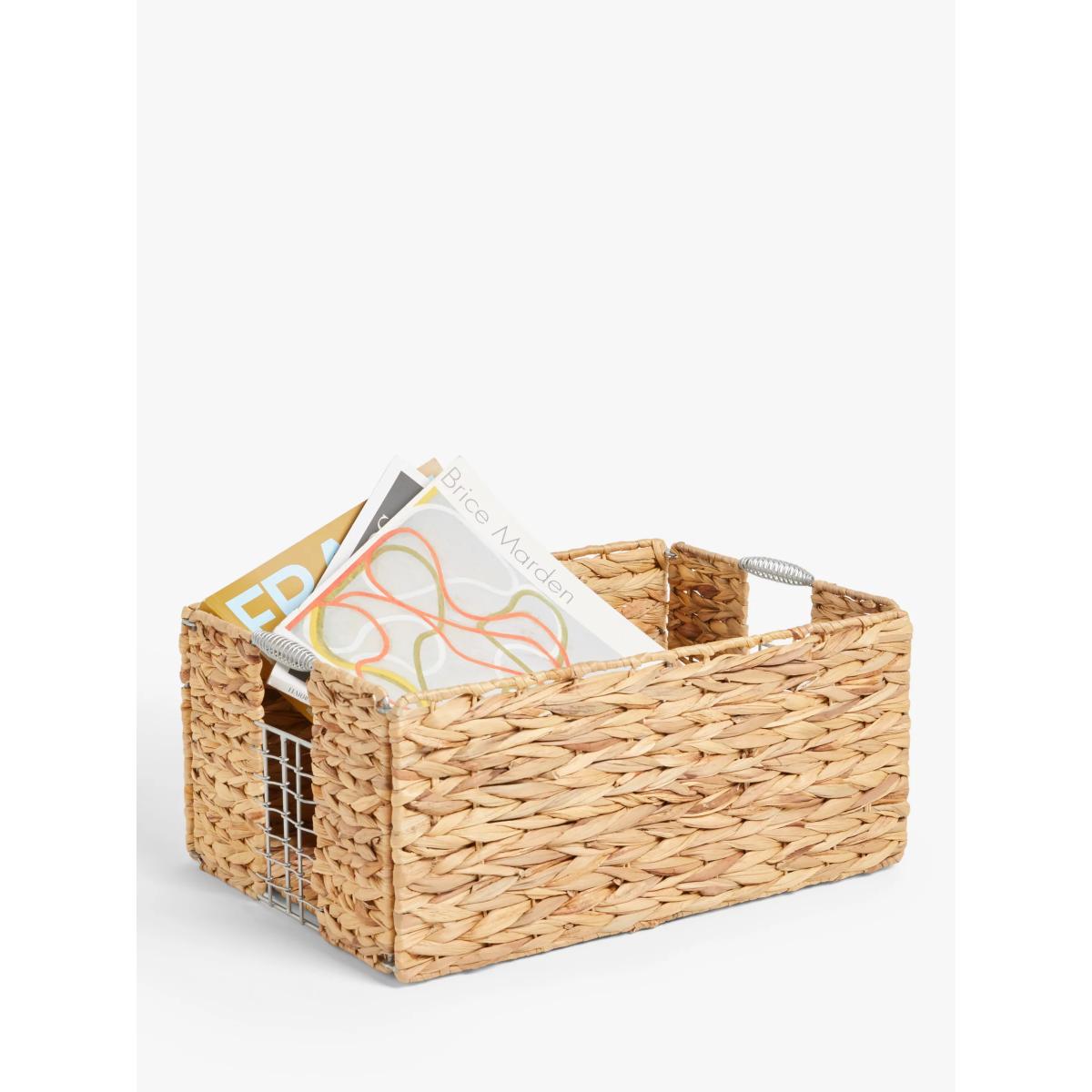 John Lewis Folding Water Hyacinth Storage Basket, Rectangular, Natural – image 3