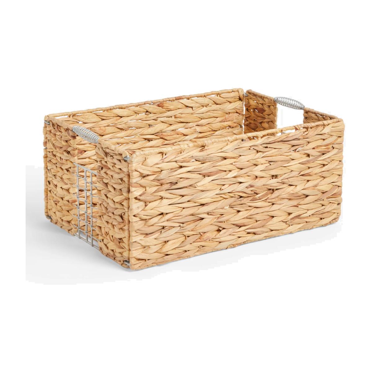John Lewis Folding Water Hyacinth Storage Basket, Rectangular, Natural – image 1
